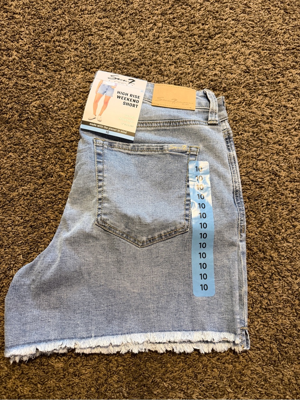 Seven7 Light Wash High-Rise Denim Shorts
